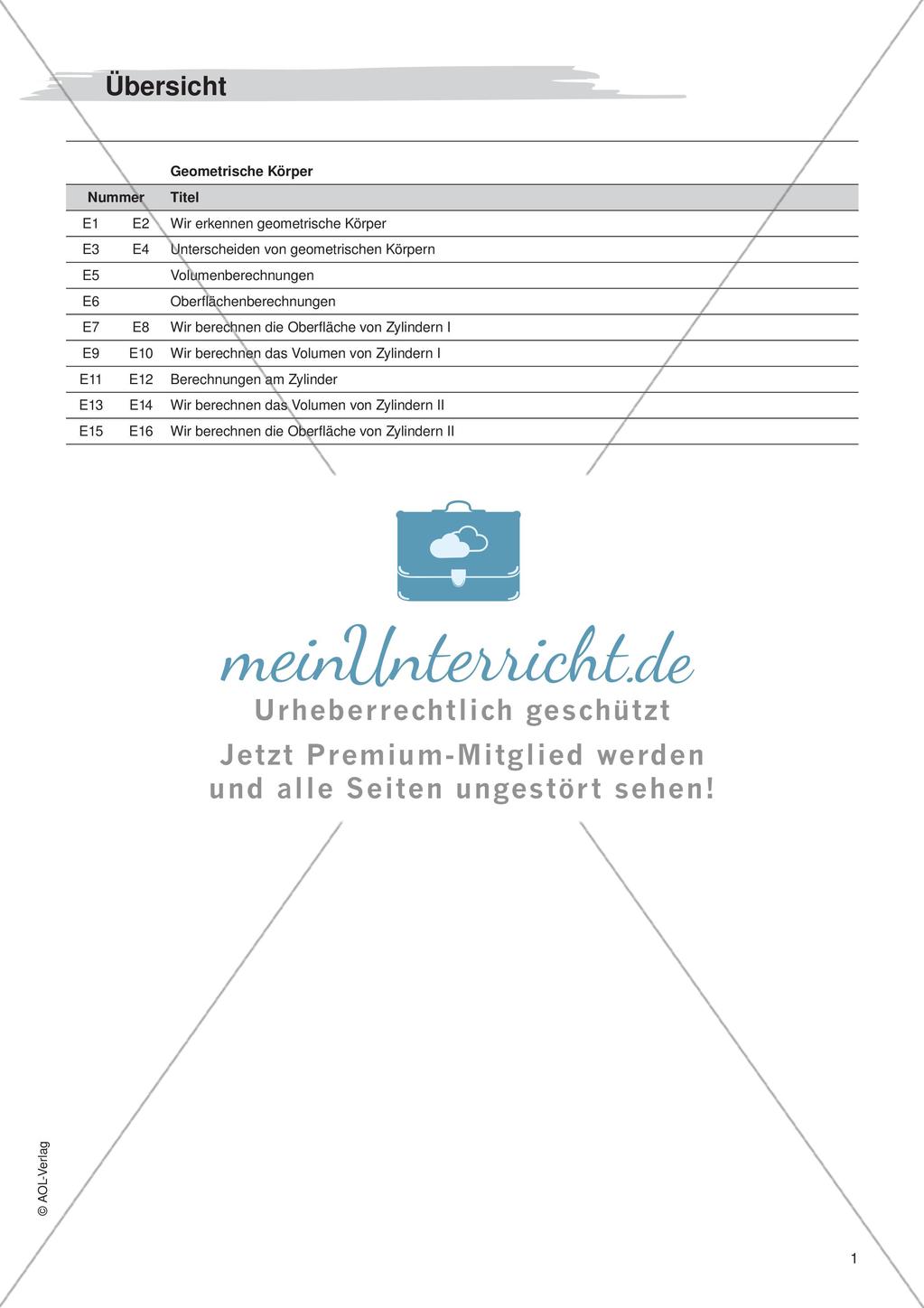 Freiarbeit: Geometrische Körper Preview 3
