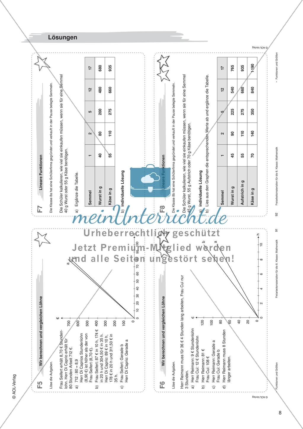 Freiarbeit: Funktionen und Größen Preview 10