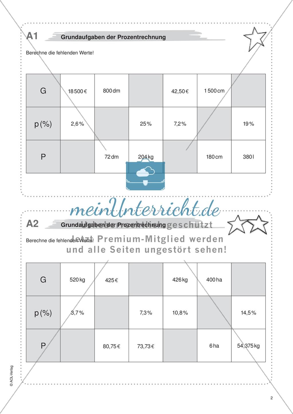 Freiarbeit: Prozent- und Zinsrechnen Preview 4