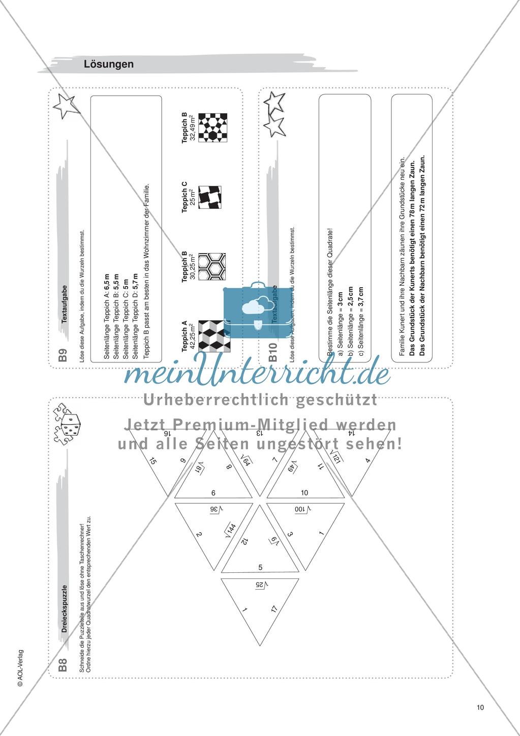 Freiarbeit: Potenzen und Wurzeln Preview 12