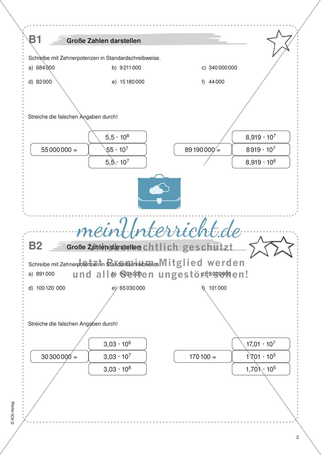 Freiarbeit: Potenzen und Wurzeln Preview 4
