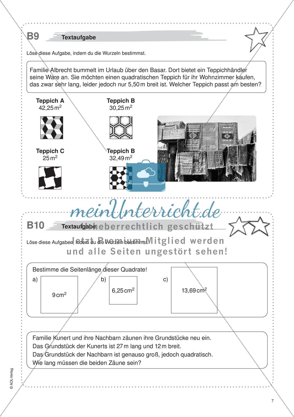 Freiarbeit: Potenzen und Wurzeln Preview 9