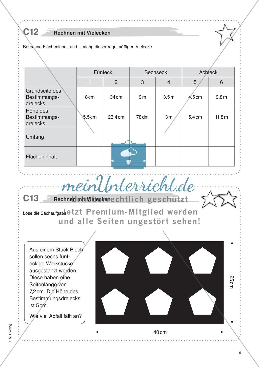 Freiarbeit: Geometrische Flächen Preview 11