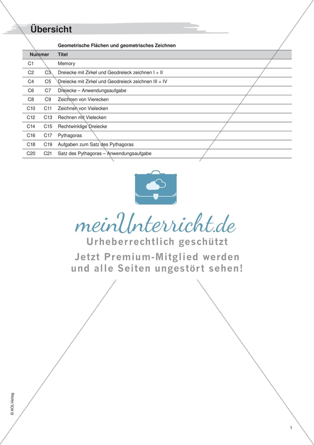 Freiarbeit: Geometrische Flächen Preview 3