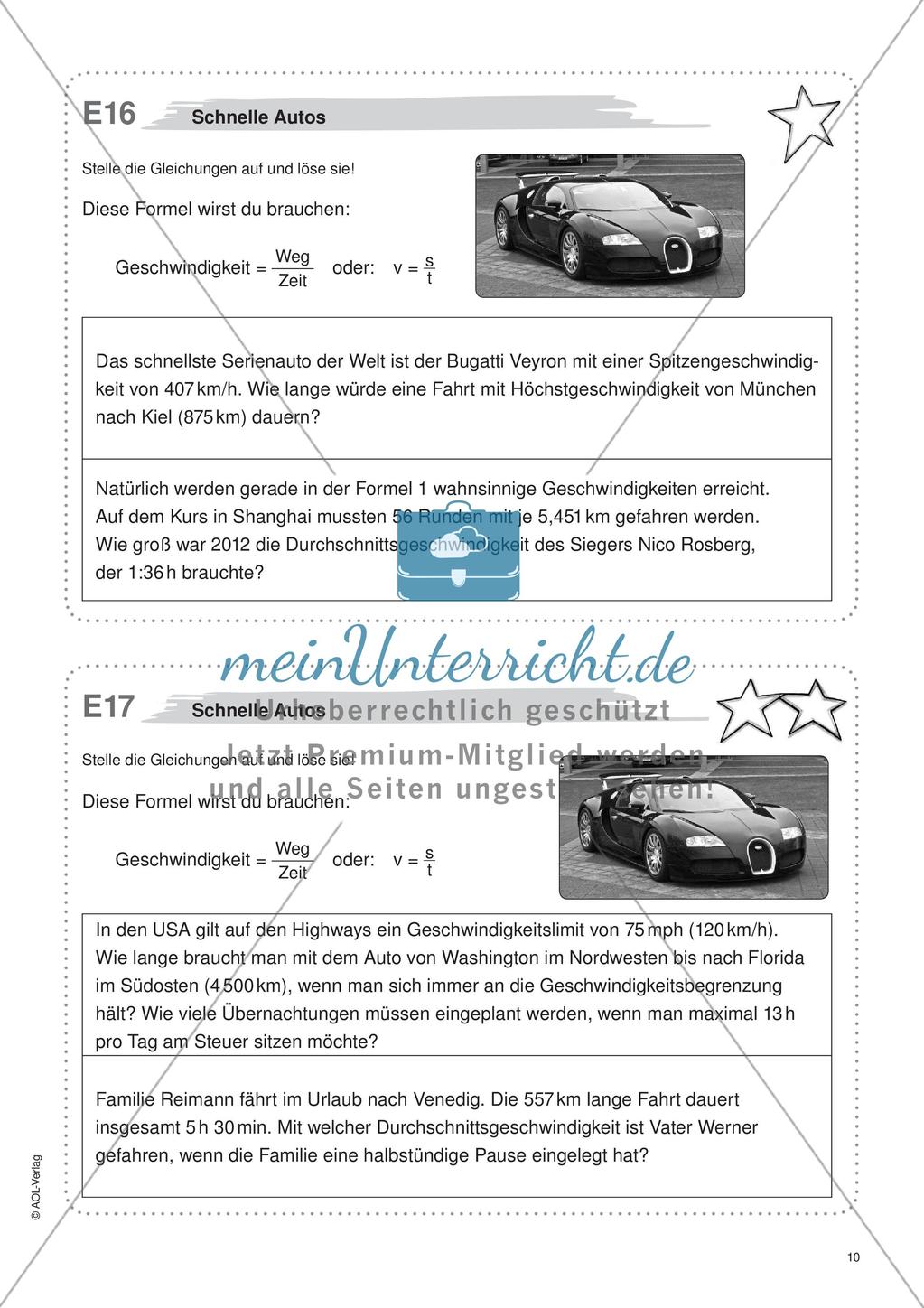 Freiarbeit: Gleichungen und Formeln Preview 12