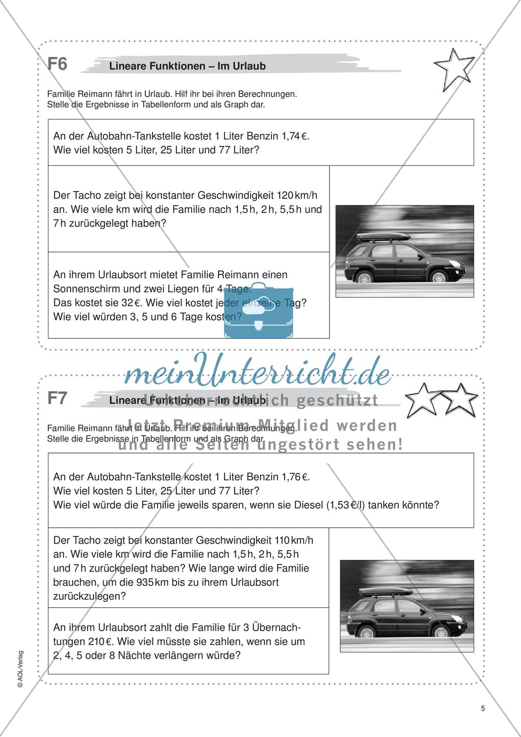 Freiarbeit: Funktionen und beschreibende Statistik Preview 7