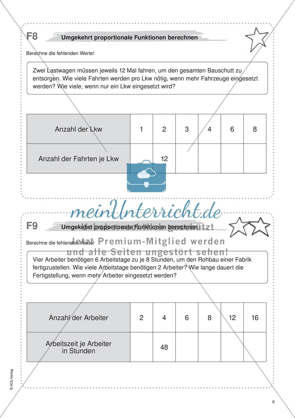 Freiarbeit: Funktionen und beschreibende Statistik Preview 8