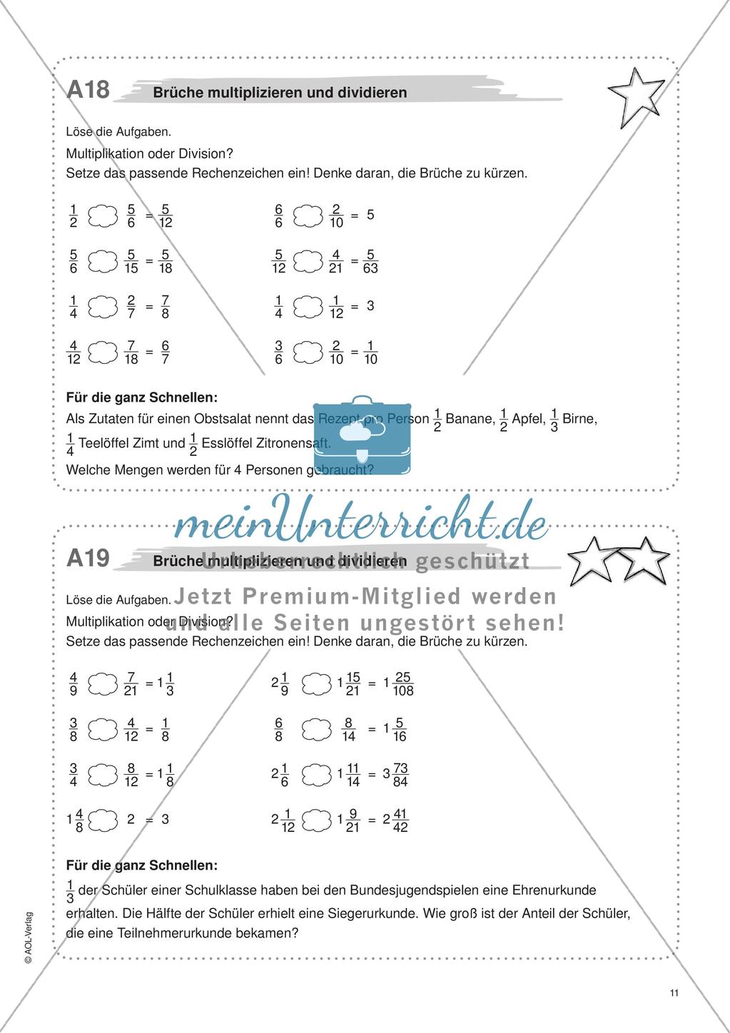 Freiarbeit: Bruchzahlen Preview 13