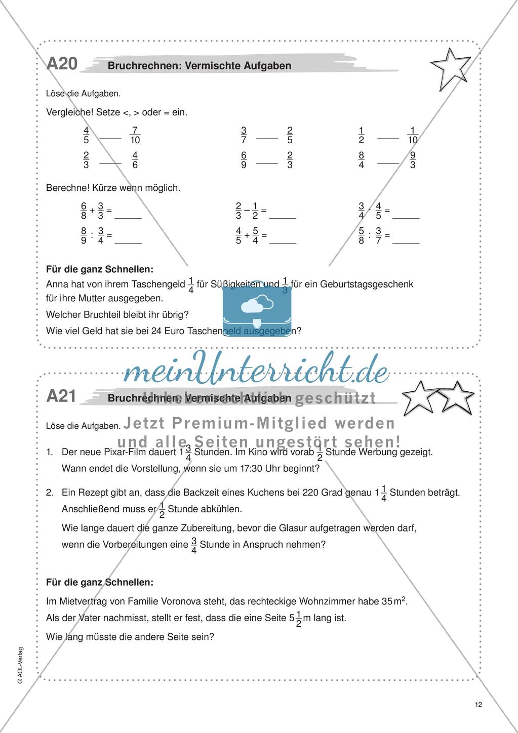 Freiarbeit: Bruchzahlen Preview 14