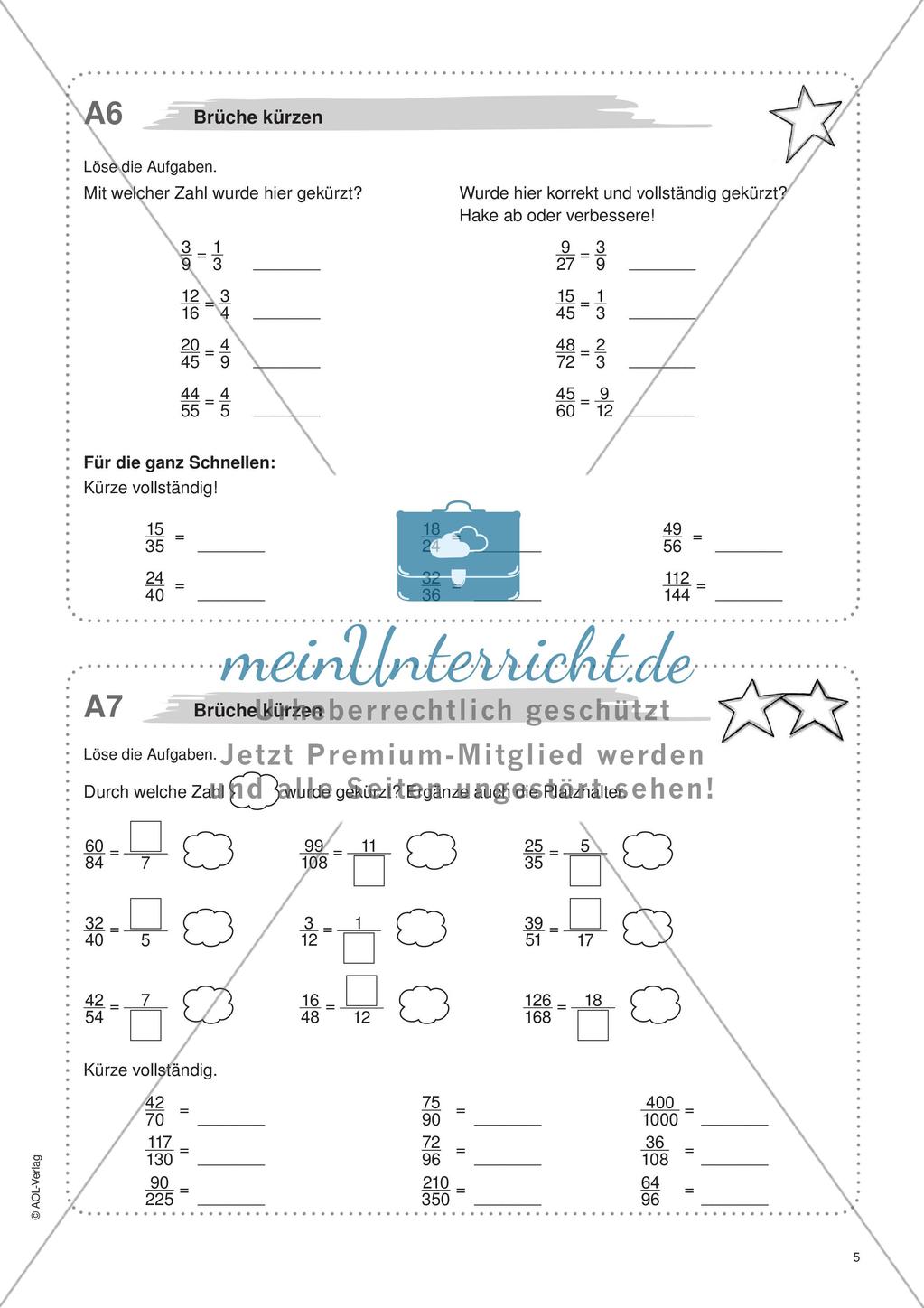 Freiarbeit: Bruchzahlen Preview 7