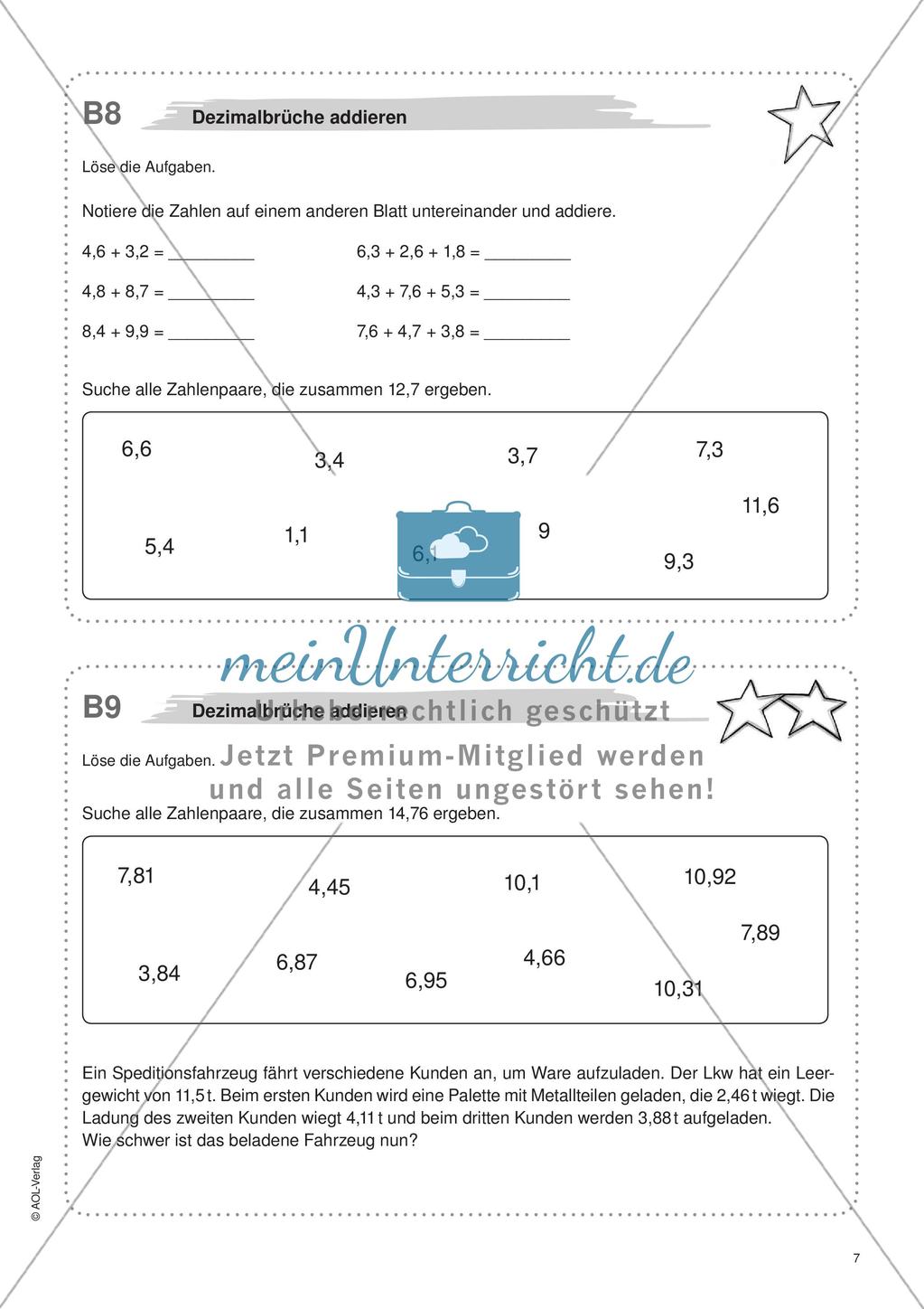 Freiarbeit: Dezimalbrüche Preview 9