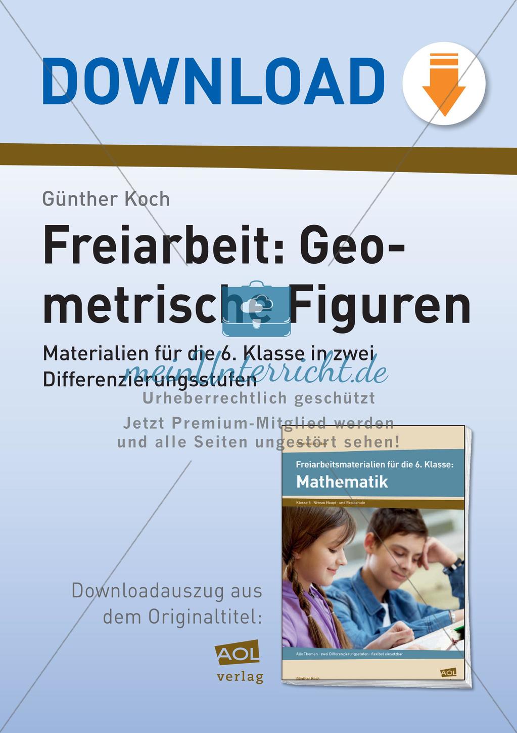 Freiarbeit: Geometrische Figuren Preview 1