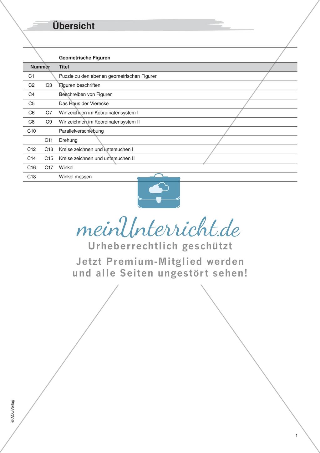 Freiarbeit: Geometrische Figuren Preview 3