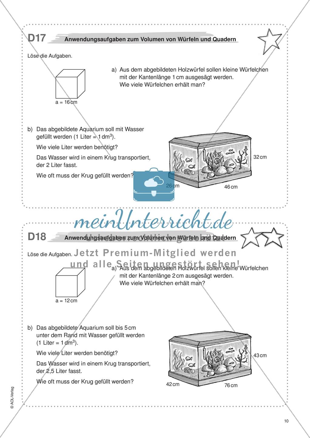 Freiarbeit: Würfel und Quader Preview 12