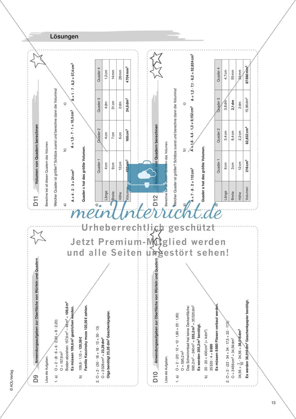 Freiarbeit: Würfel und Quader Preview 15