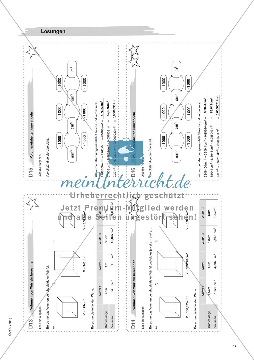 Freiarbeit: Würfel und Quader Preview 16