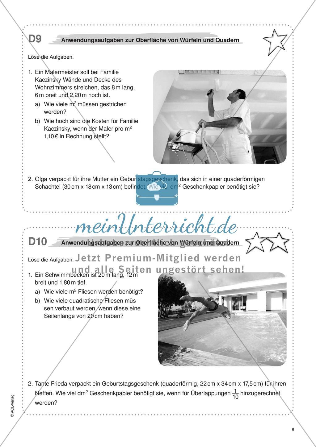 Freiarbeit: Würfel und Quader Preview 8