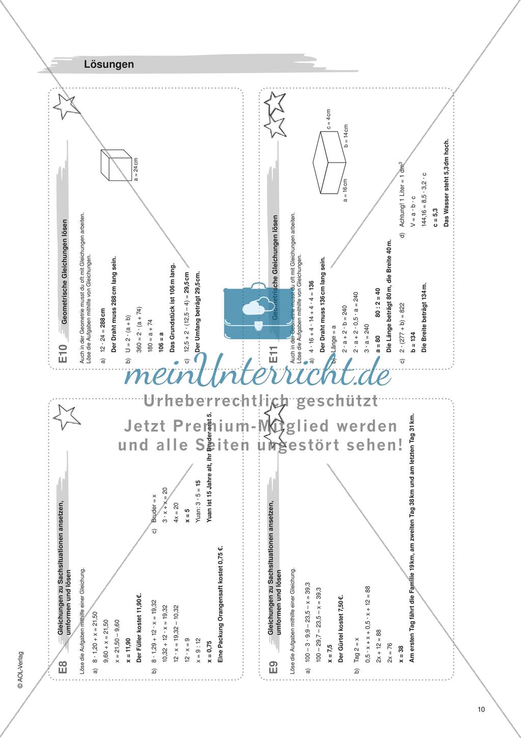 Terme und Gleichungen Preview 12