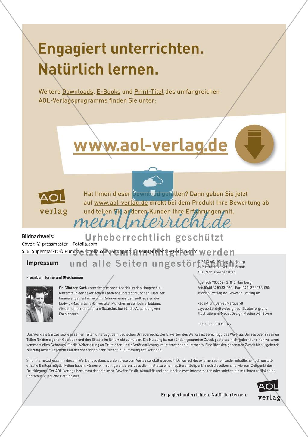 Terme und Gleichungen Preview 13