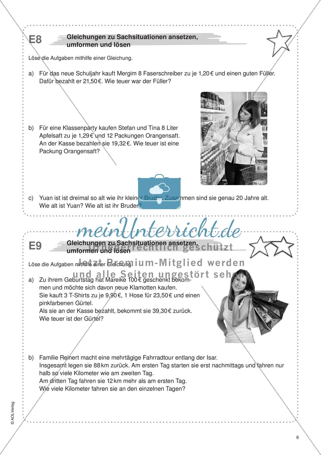 Terme und Gleichungen Preview 8