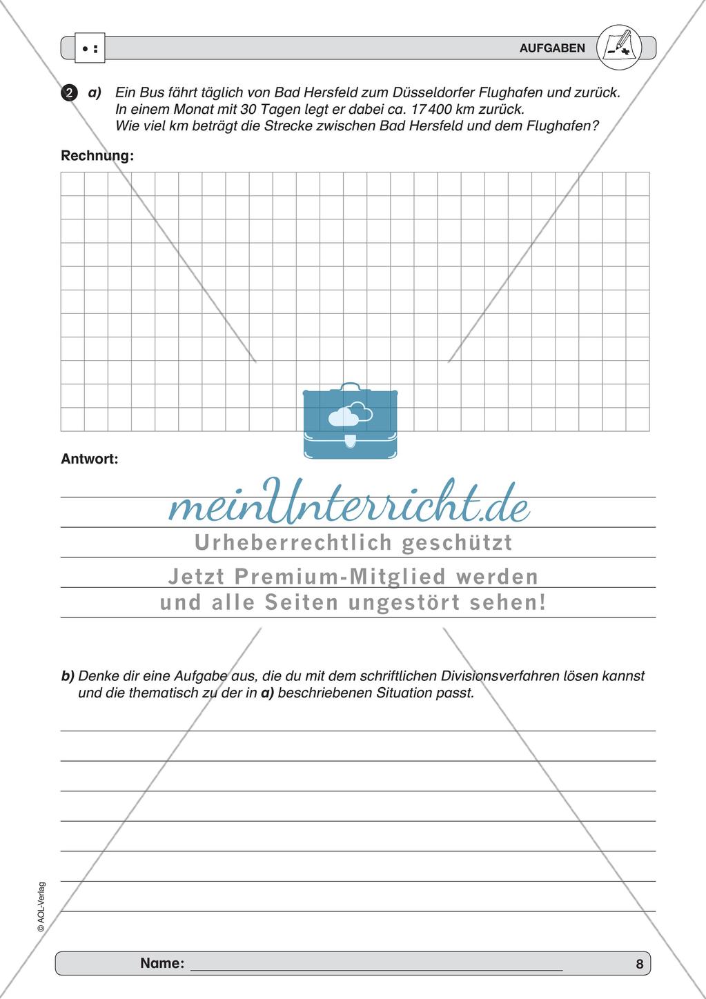 Training der Grundfähigkeiten: Schriftliche Division Preview 10