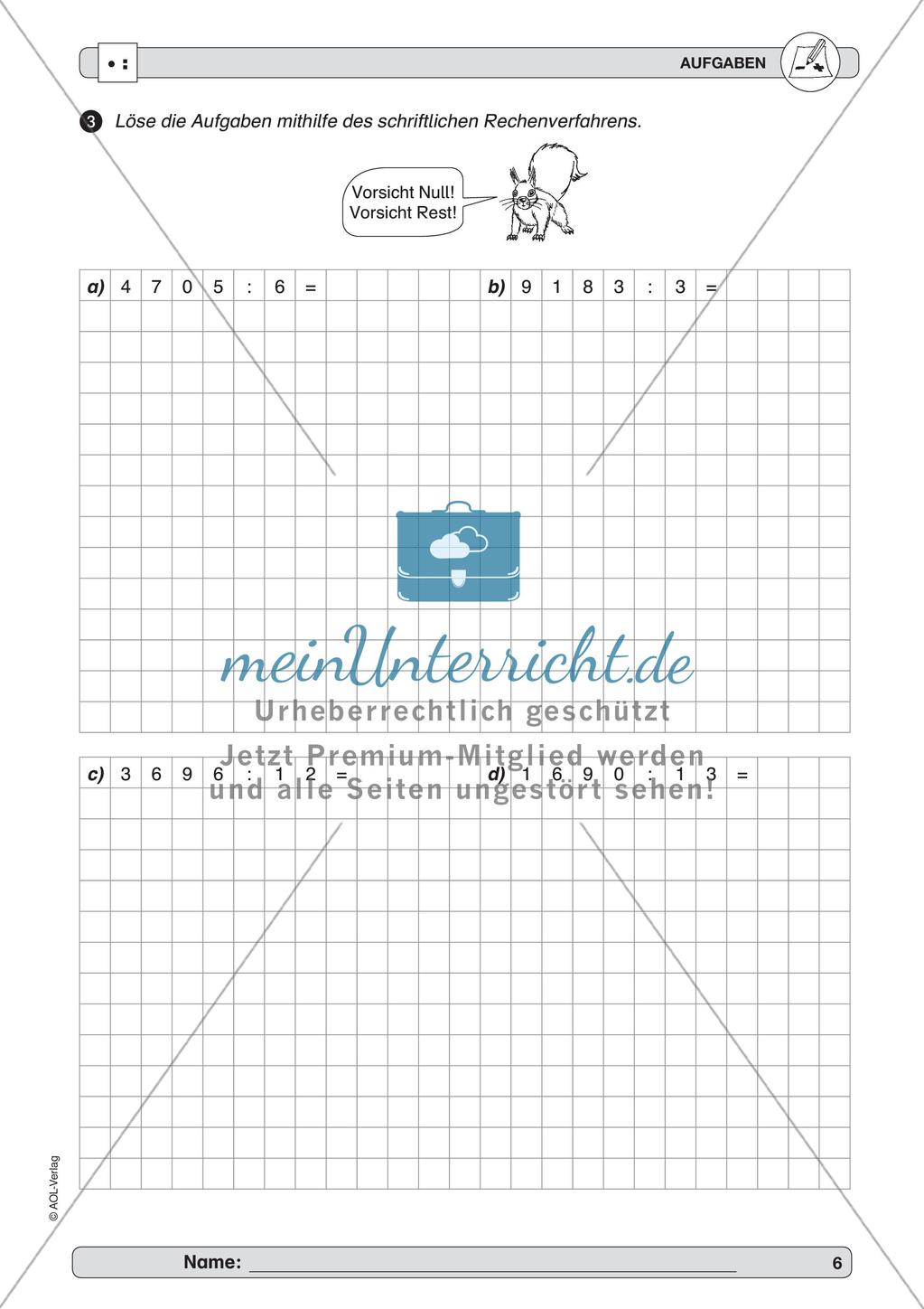 Training der Grundfähigkeiten: Schriftliche Division Preview 8