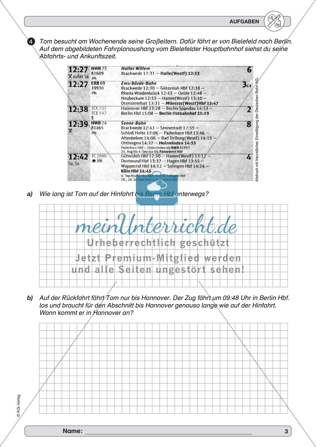 Messen und Größen: Zeit Preview 5
