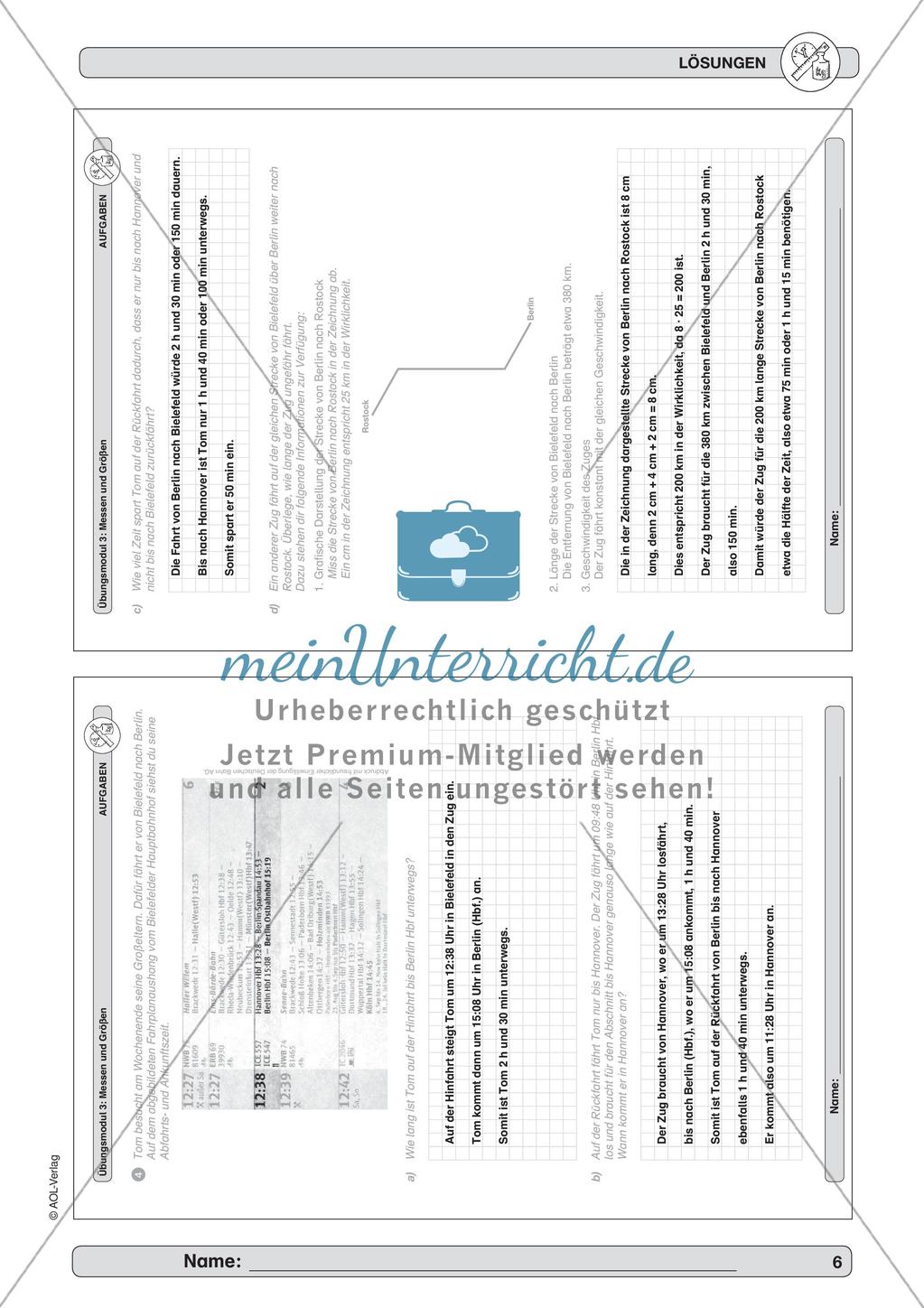 Messen und Größen: Zeit Preview 8