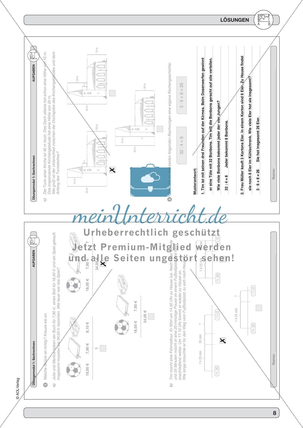Sachrechnen: Sinnentnehmendes Lesen und Skizzen anfertigen Preview 10