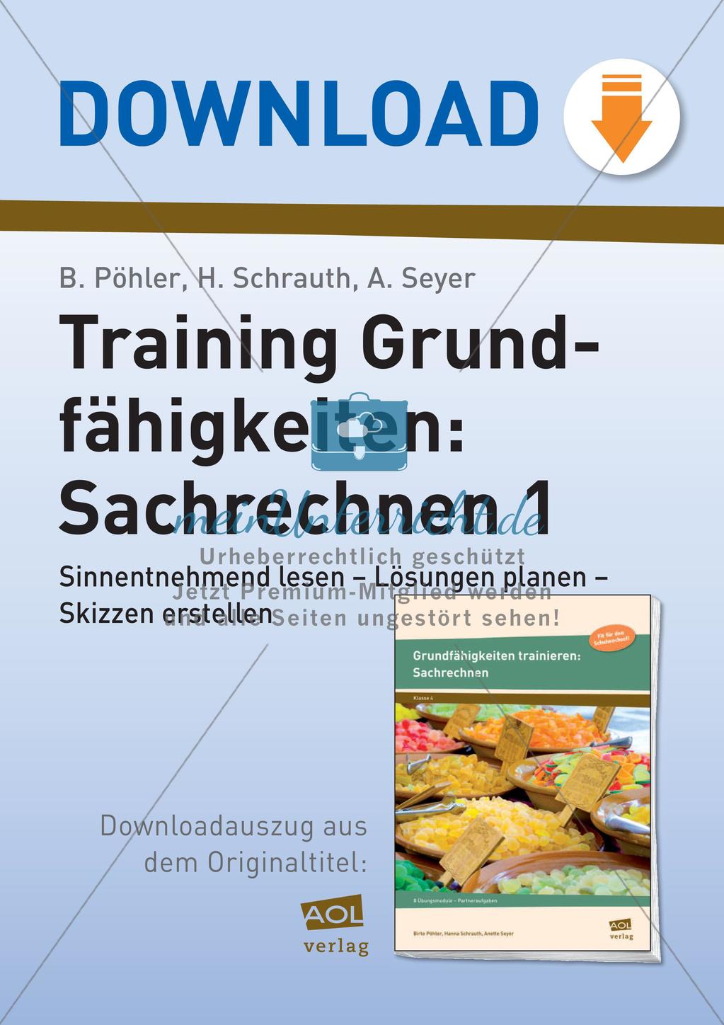 Sachrechnen: Sinnentnehmendes Lesen und Skizzen anfertigen Preview 1