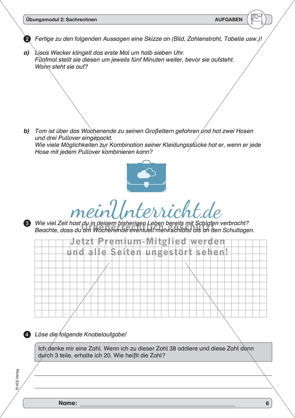 Sachrechnen: Sinnentnehmendes Lesen und Skizzen anfertigen Preview 8