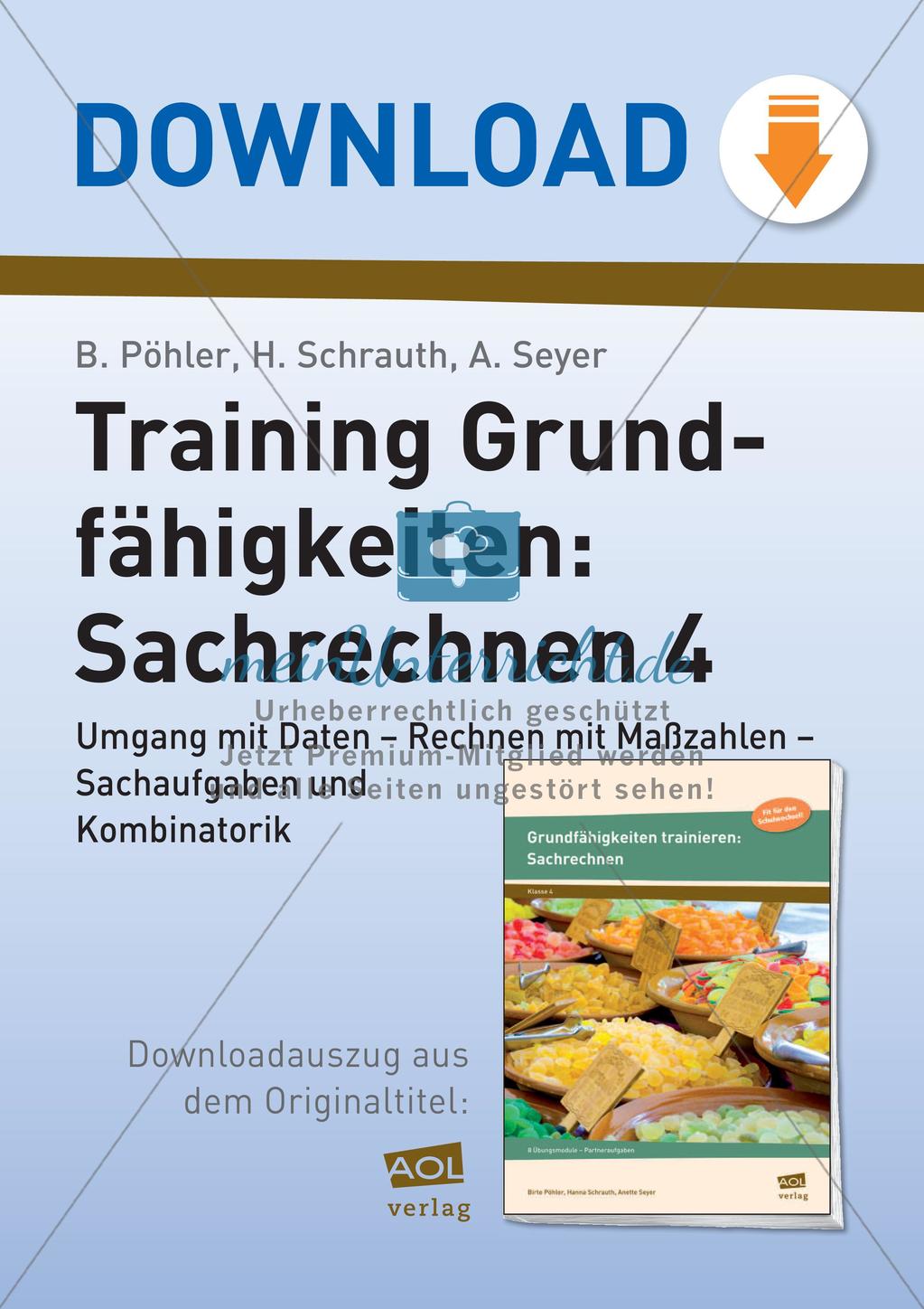 Sachrechnen: Umgang mit Daten und Kombinatorik Preview 1