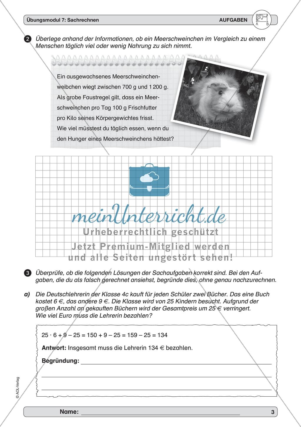 Sachrechnen: Umgang mit Daten und Kombinatorik Preview 5