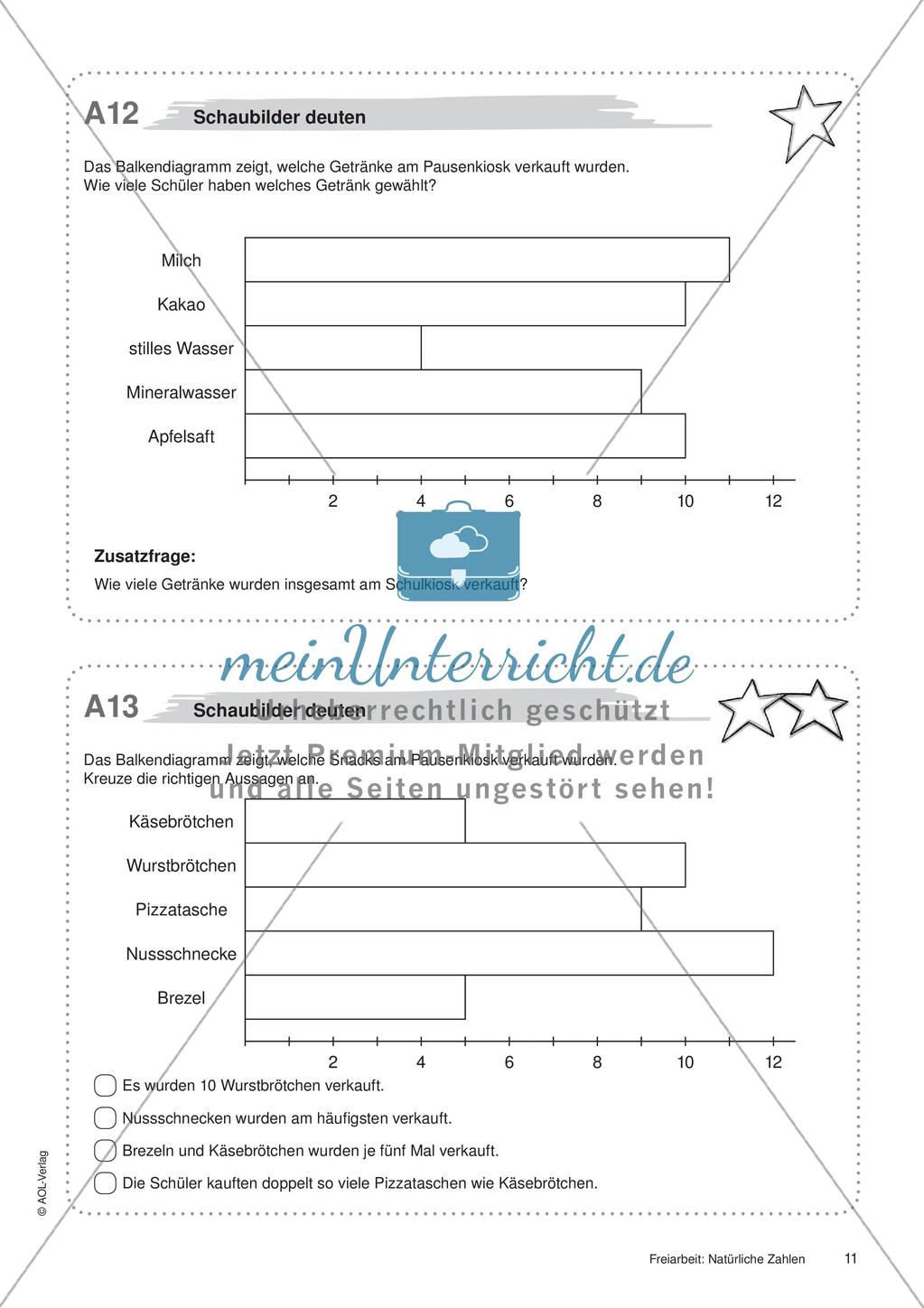 Natürliche Zahlen: Materialien in zwei Differenzierungsstufen Preview 13