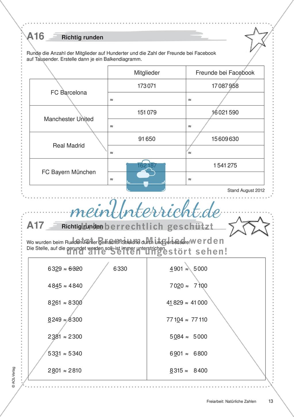 Natürliche Zahlen: Materialien in zwei Differenzierungsstufen Preview 15