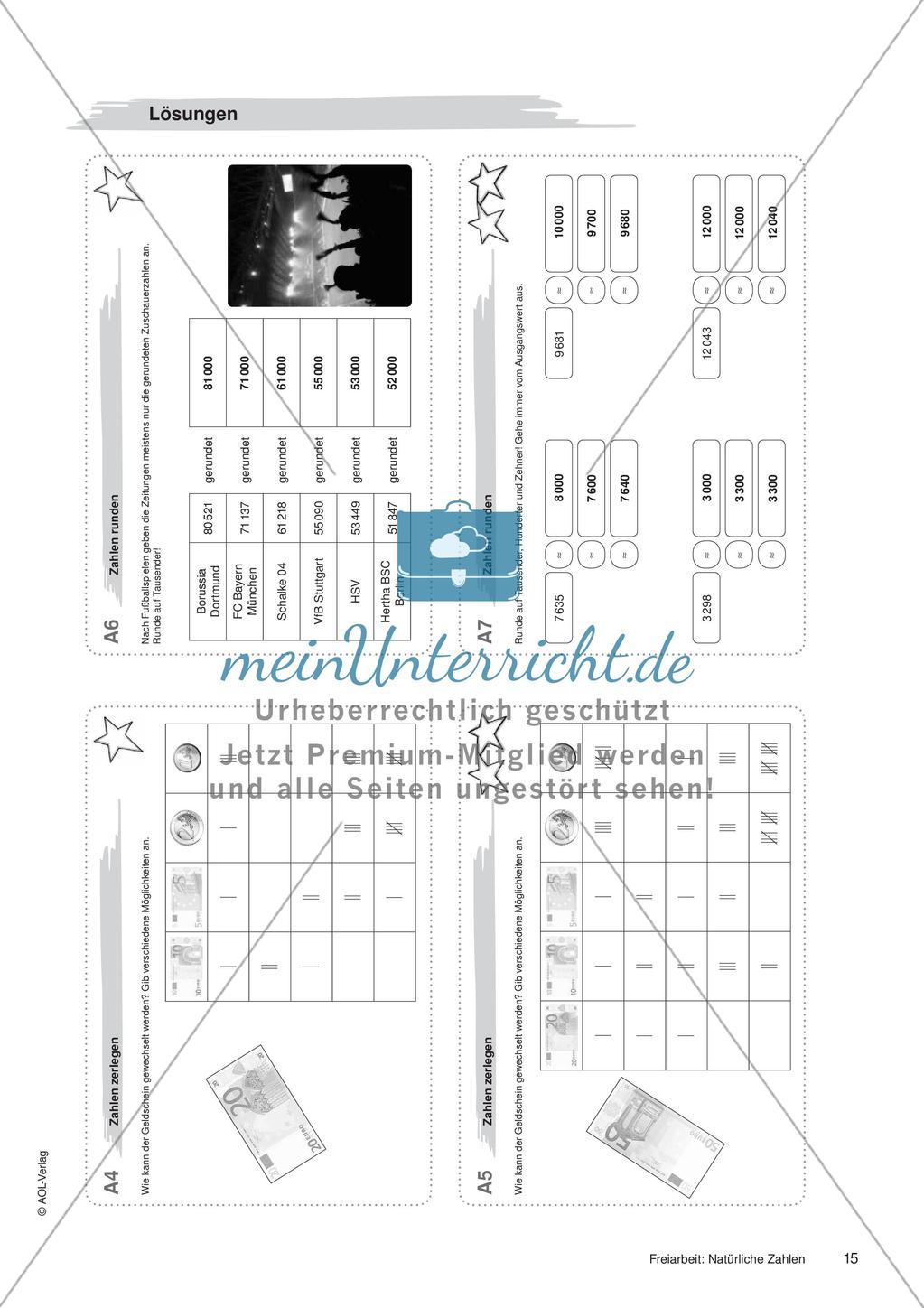 Natürliche Zahlen: Materialien in zwei Differenzierungsstufen Preview 17