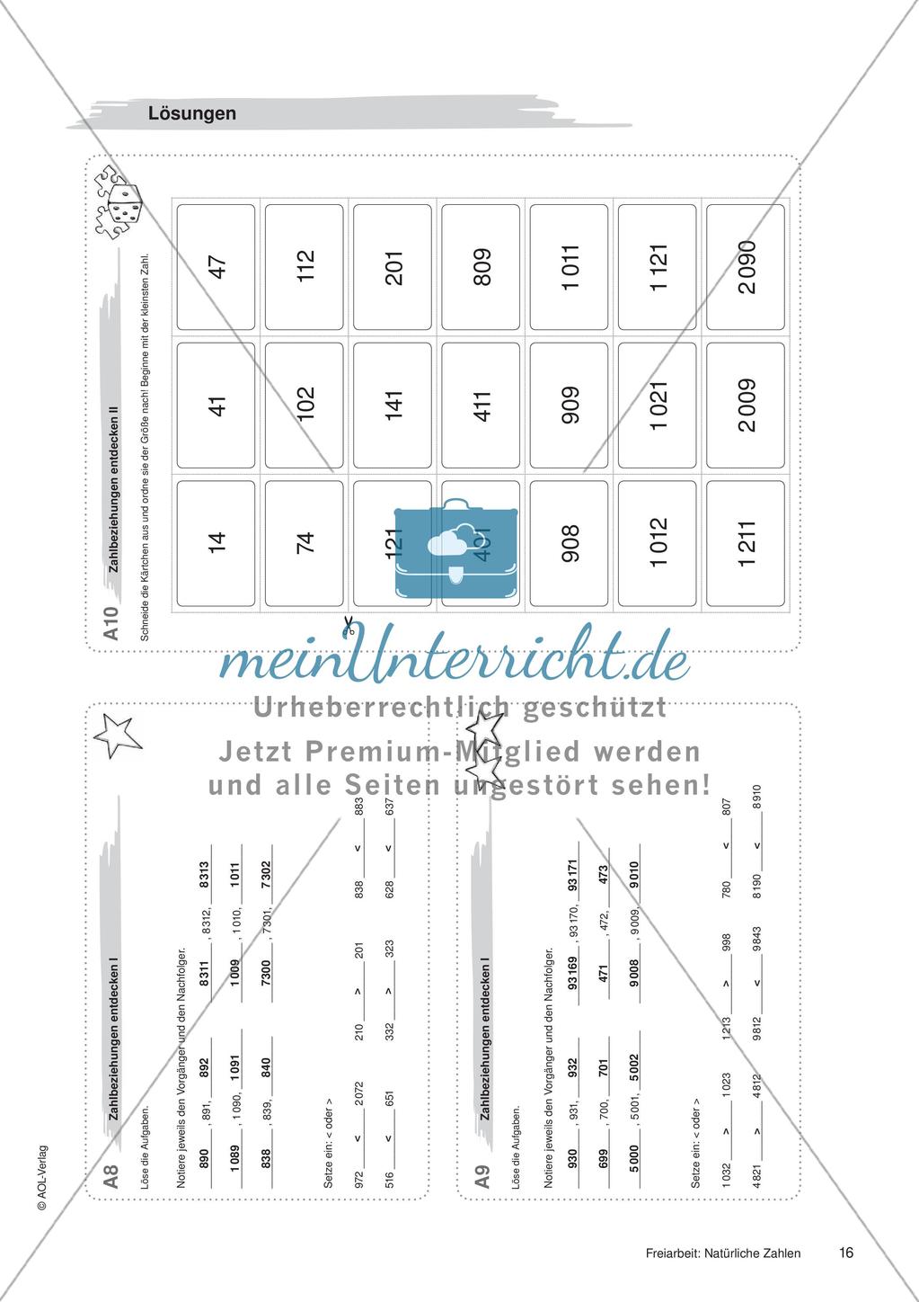 Natürliche Zahlen: Materialien in zwei Differenzierungsstufen Preview 18