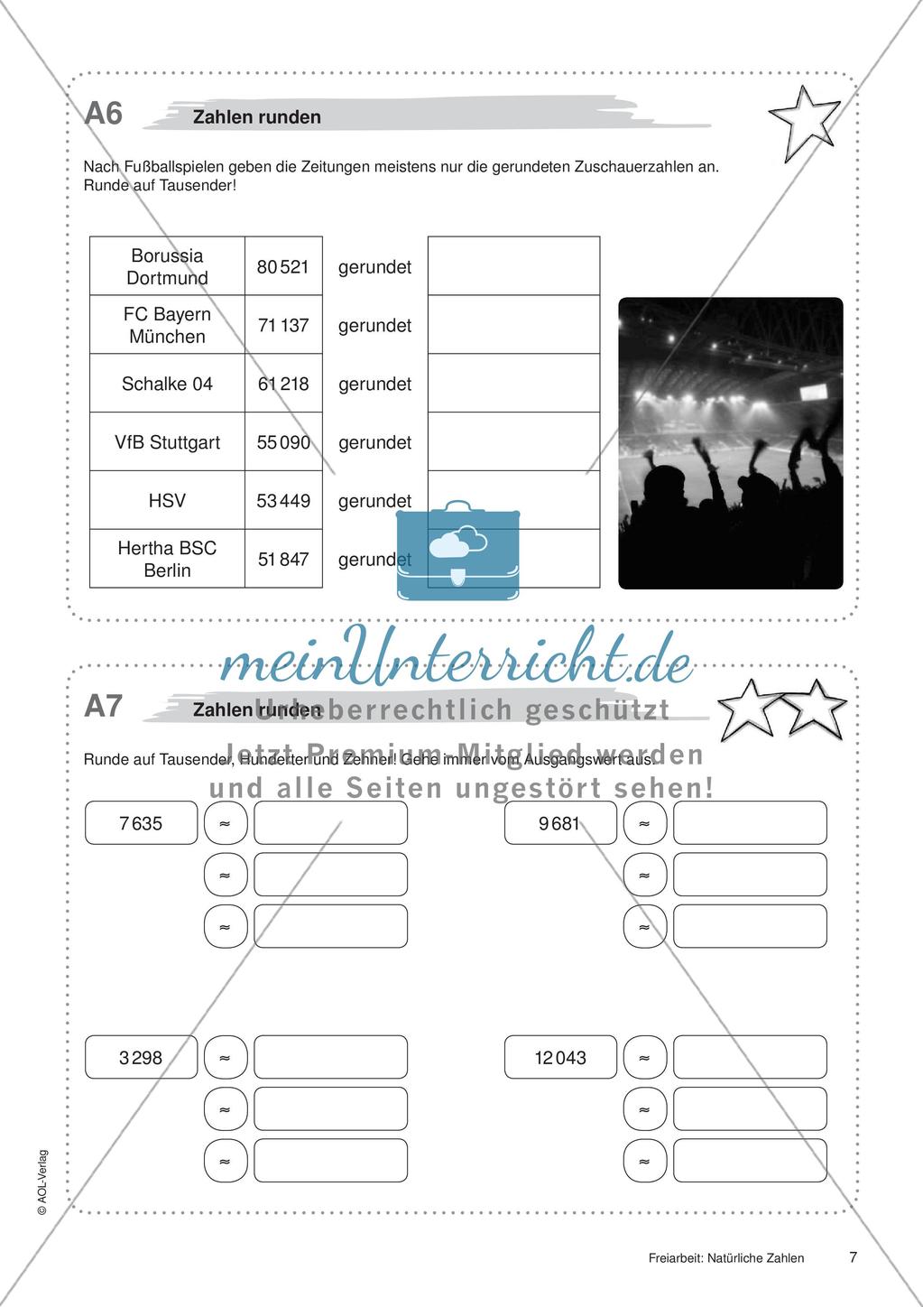 Natürliche Zahlen: Materialien in zwei Differenzierungsstufen Preview 9
