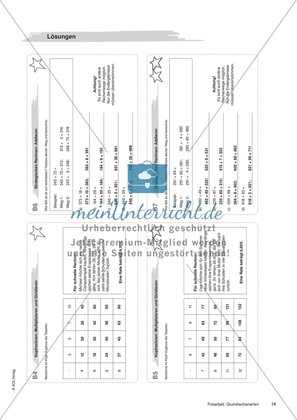Grundrechenarten: Materialien in zwei Differenzierungsstufen Preview 16