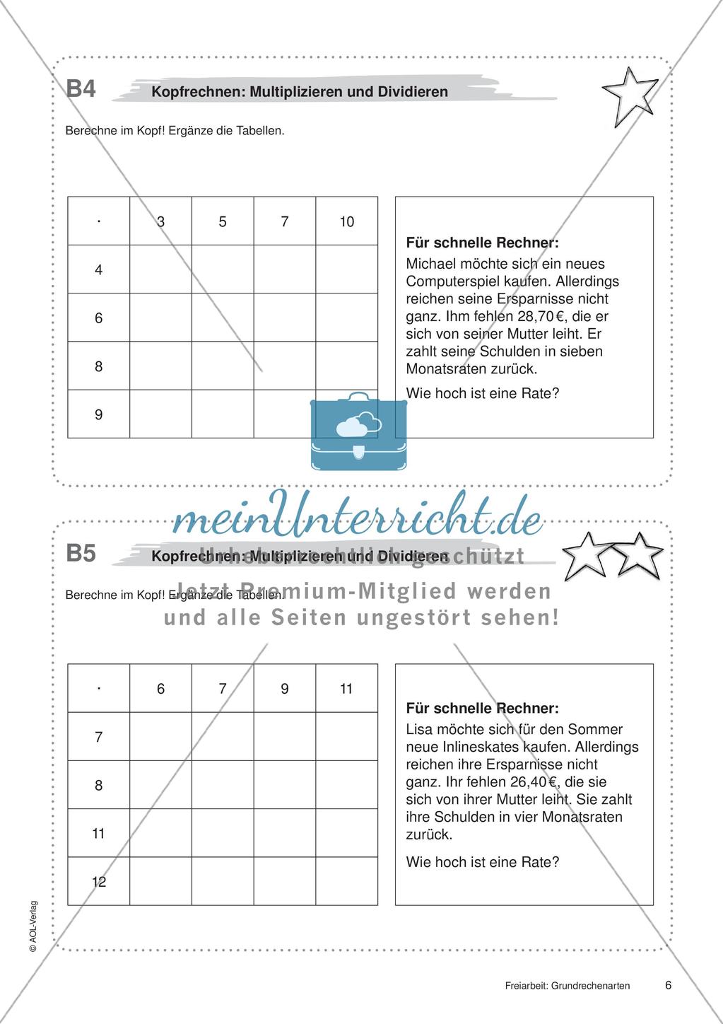 Grundrechenarten: Materialien in zwei Differenzierungsstufen Preview 8