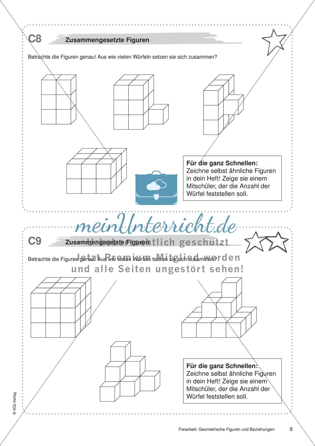 Geometrische Figuren und Beziehungen: Materialien in zwei Differenzierungsstufen Preview 10