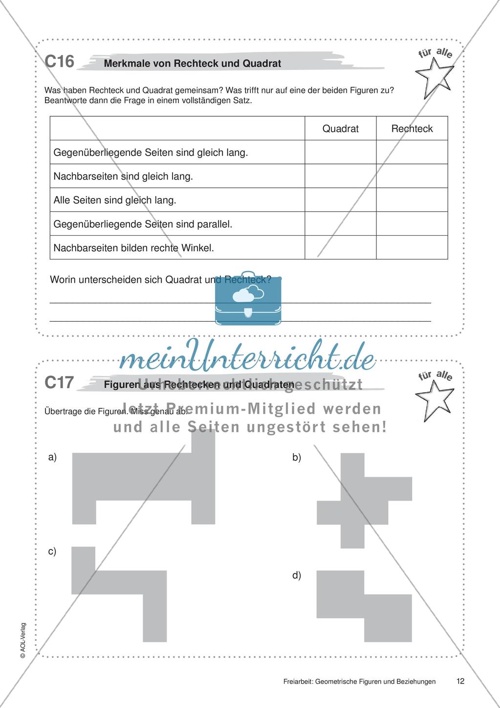 Geometrische Figuren und Beziehungen: Materialien in zwei Differenzierungsstufen Preview 14