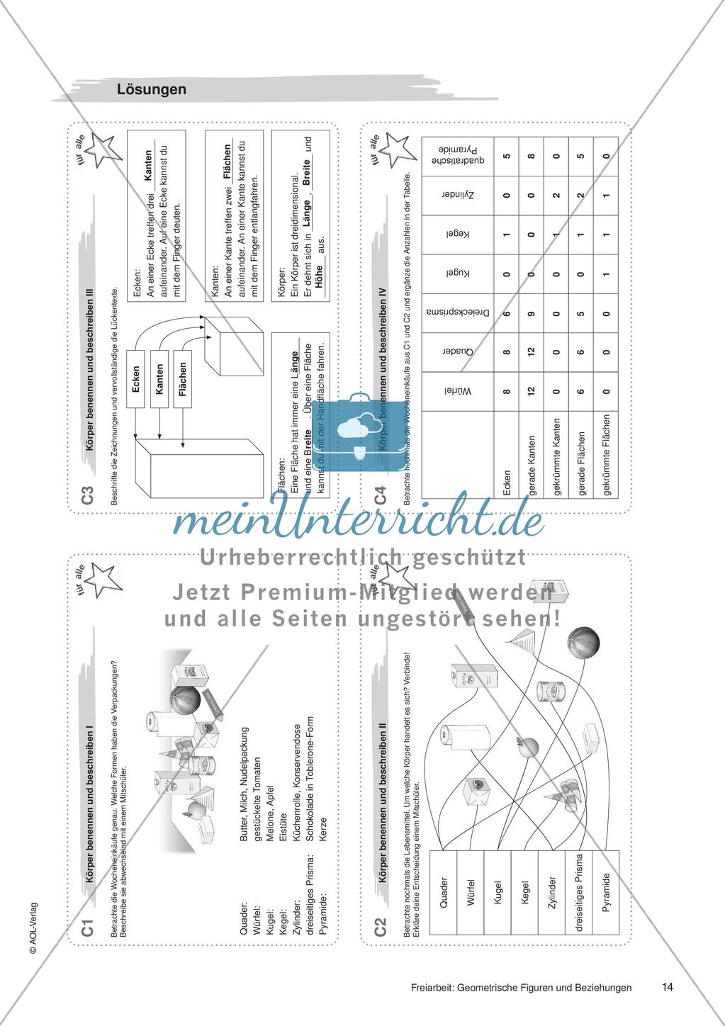 Geometrische Figuren und Beziehungen: Materialien in zwei Differenzierungsstufen Preview 16