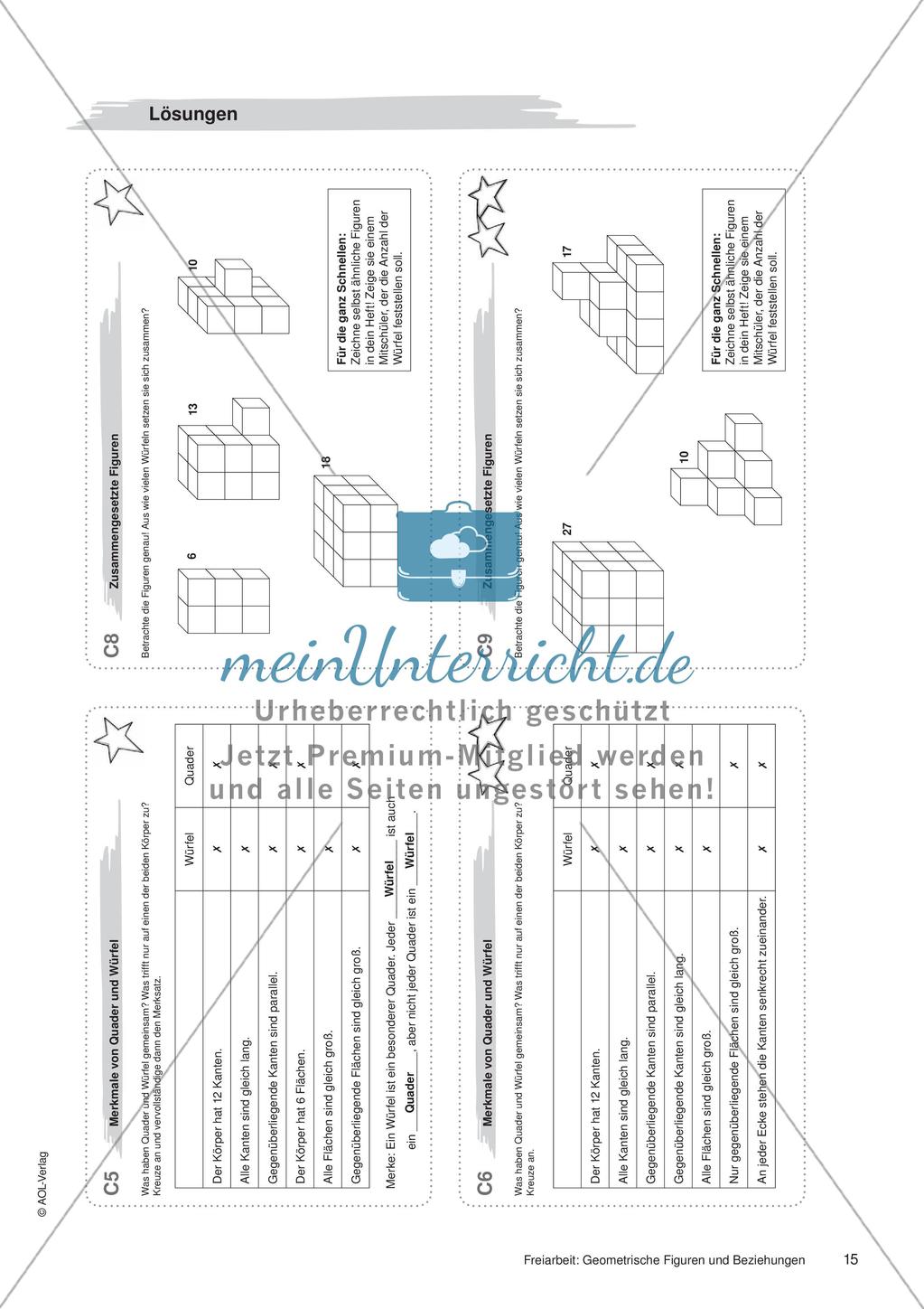 Geometrische Figuren und Beziehungen: Materialien in zwei Differenzierungsstufen Preview 17