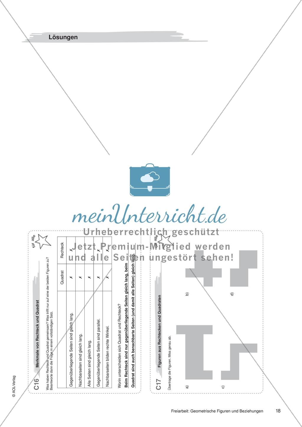 Geometrische Figuren und Beziehungen: Materialien in zwei Differenzierungsstufen Preview 20