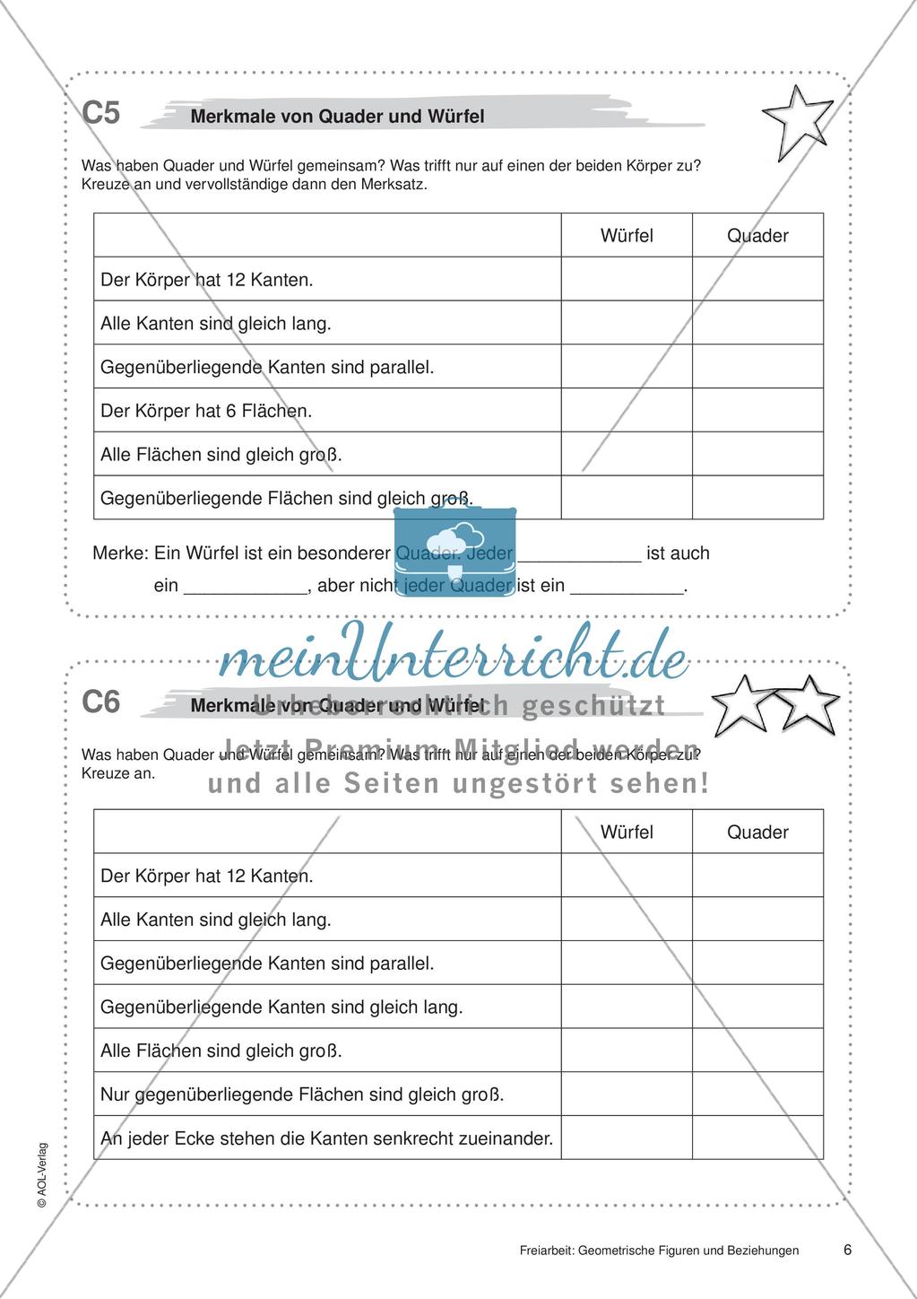 Geometrische Figuren und Beziehungen: Materialien in zwei Differenzierungsstufen Preview 8