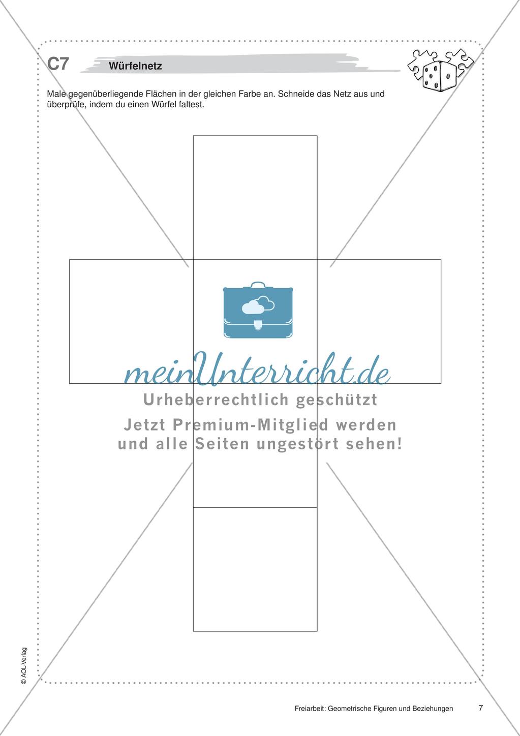 Geometrische Figuren und Beziehungen: Materialien in zwei Differenzierungsstufen Preview 9
