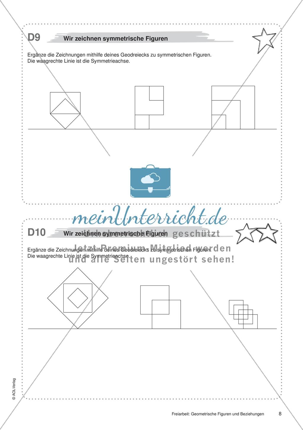 Koordinatensystem und Achsenspiegelung: Materialien in zwei Differenzierungsstufen Preview 10