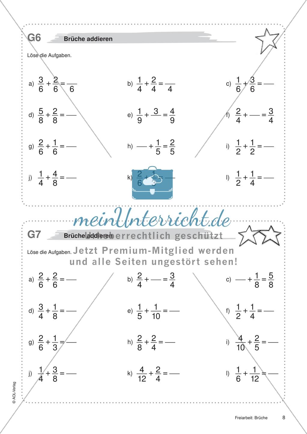 Brüche: Materialien in zwei Differenzierungsstufen Preview 10