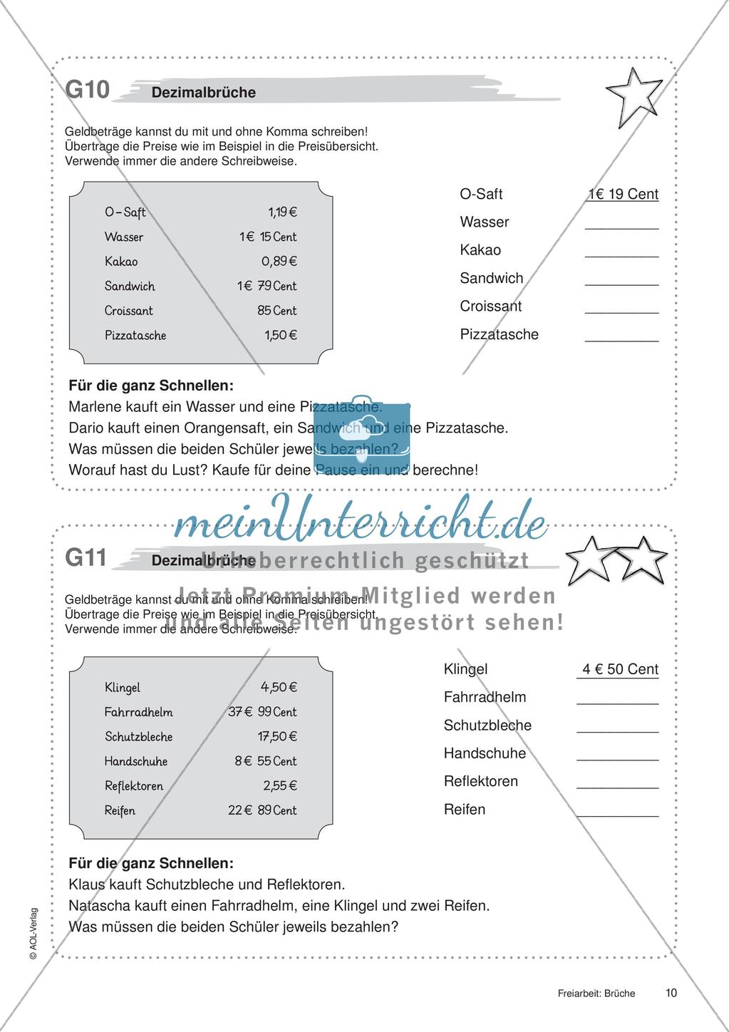 Brüche: Materialien in zwei Differenzierungsstufen Preview 12